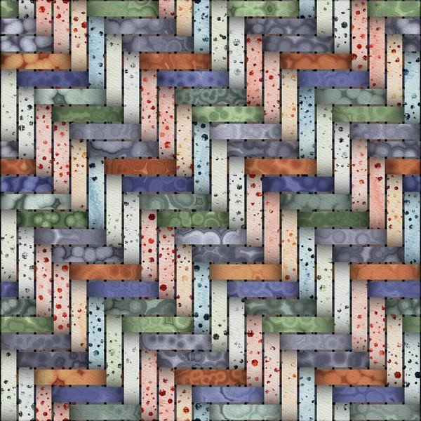 Sömlös vävband färgglada band mönster tryck — Stockfoto