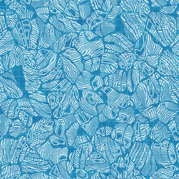 Seamless bright blue blueprint pattern for textile and print — Stock Photo, Image