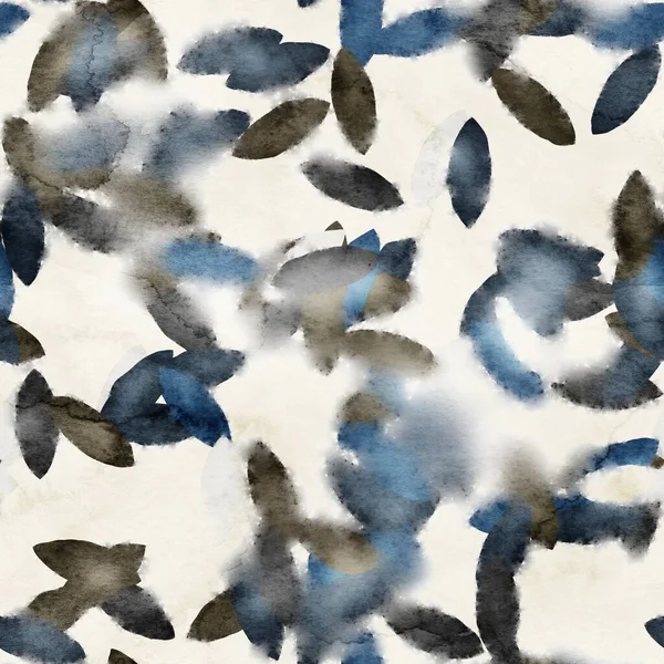 Nahtloses Aquarell hinterlässt trendige schicke Muster für den Oberflächendruck. — Stockfoto