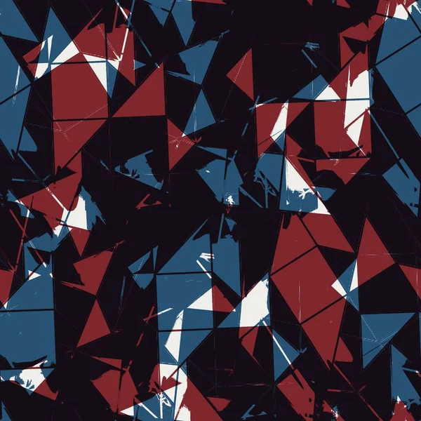 Kırmızı mavi siyah beyaz, kusursuz jeo deseni.