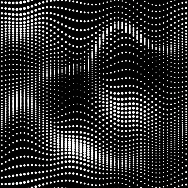 印刷やデジタル使用のためのドットパターンのシームレスな波状配列 — ストック写真