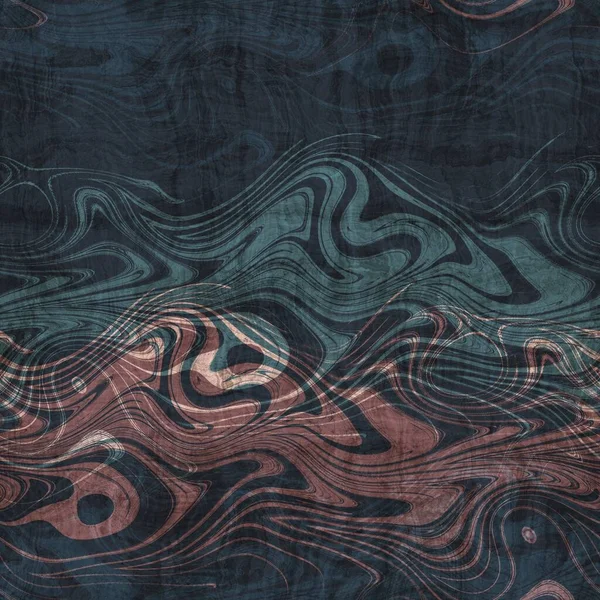 Sömlös blå rosa kräm och marin yta mönster — Stockfoto