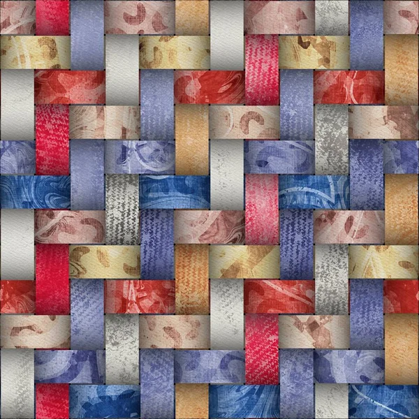 Sömlös vävband färgglada band mönster tryck — Stockfoto