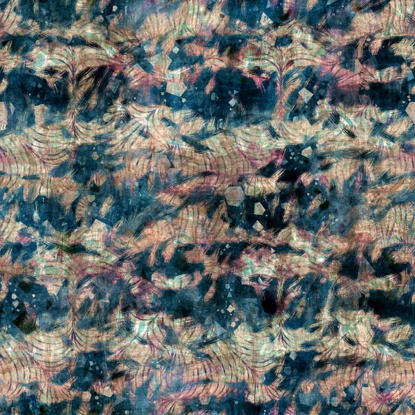 Seamless elegant mixed media pattern in navy, blue, pink, and cream — Stock Photo, Image