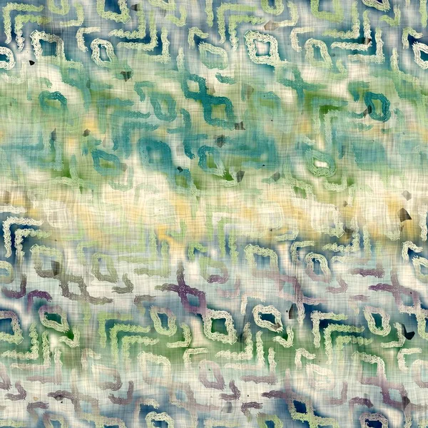 Seamless batik surface pattern swatch for print in cool pastel colors — Stock Photo, Image