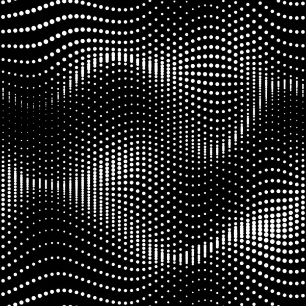 印刷やデジタル使用のためのドットパターンのシームレスな波状配列 — ストック写真