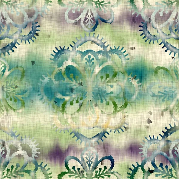 Zökkenőmentes batik felületi minta swatch nyomtatáshoz hűvös pasztell színekben — Stock Fotó