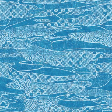 Tekstil ve baskı için kusursuz parlak mavi şablon