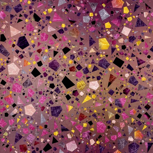 Seamless moderne abstrait aléatoire motif terrazzo swatch — Photo