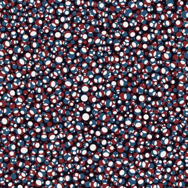 Cerchi e forme di sovrapposizione senza cuciture rosse e blu per la stampa superficiale — Foto Stock