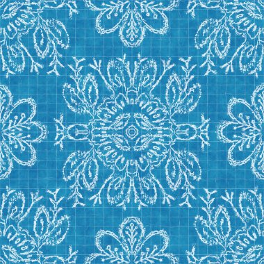 Tekstil ve baskı için kusursuz parlak mavi şablon