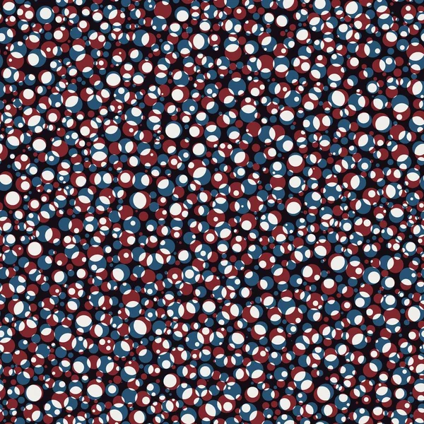 Naadloze rode en blauwe overlay cirkels en vormen patroon voor oppervlak print — Stockfoto