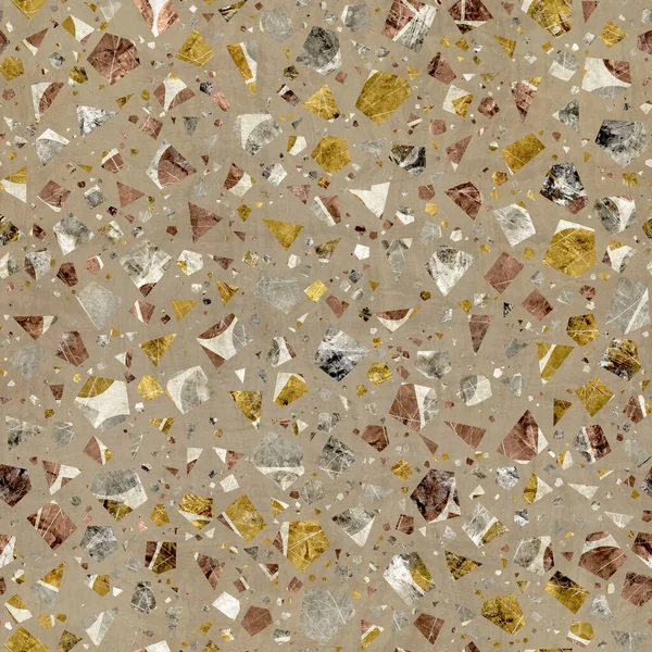 Seamless moderne abstrait aléatoire motif terrazzo swatch — Photo