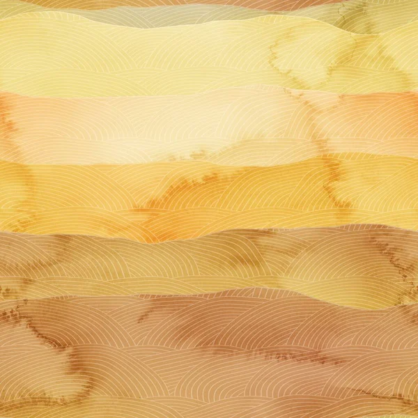 Patrón de colores chic sin costuras de colinas estampadas en acuarela. —  Fotos de Stock
