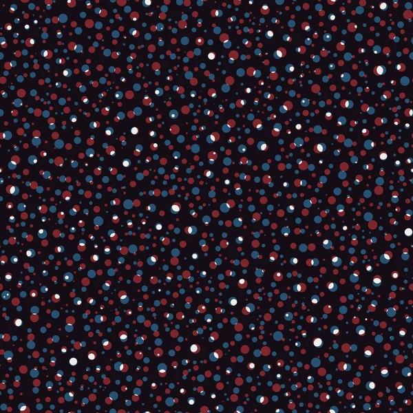 Círculos y formas de superposición rojos y azules sin costura patrón para la impresión superficial — Foto de Stock
