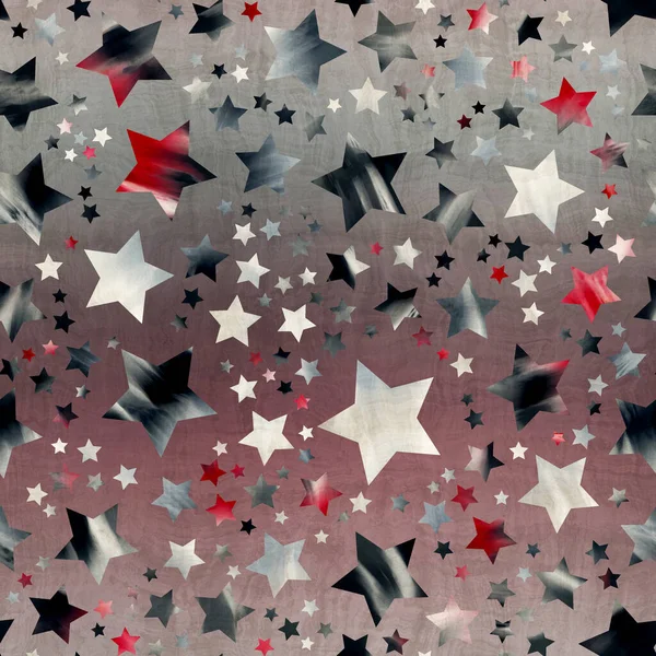 Seamless pattern of star motif in intricate colors and texture — Stock Photo, Image