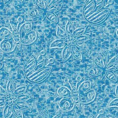 Tekstil ve baskı için kusursuz parlak mavi şablon