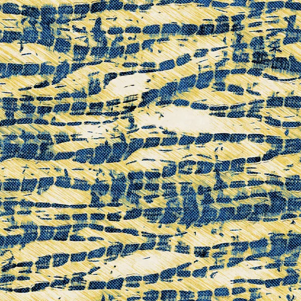 印刷のためのシームレス抽象的な鮮やかな青と黄色のパターン — ストック写真