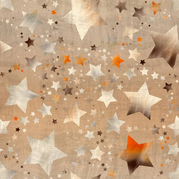 Padrão sem costura de motivo estrela em cores intrincadas e textura — Fotografia de Stock