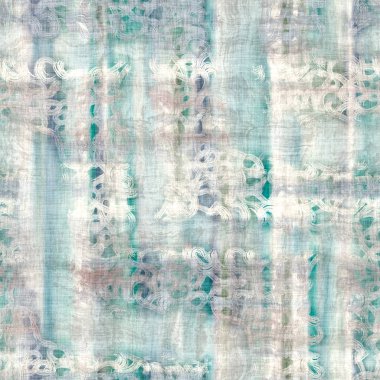 Soyut el çizimi motifleri ile baskı için kusursuz pastel batik desen örneği