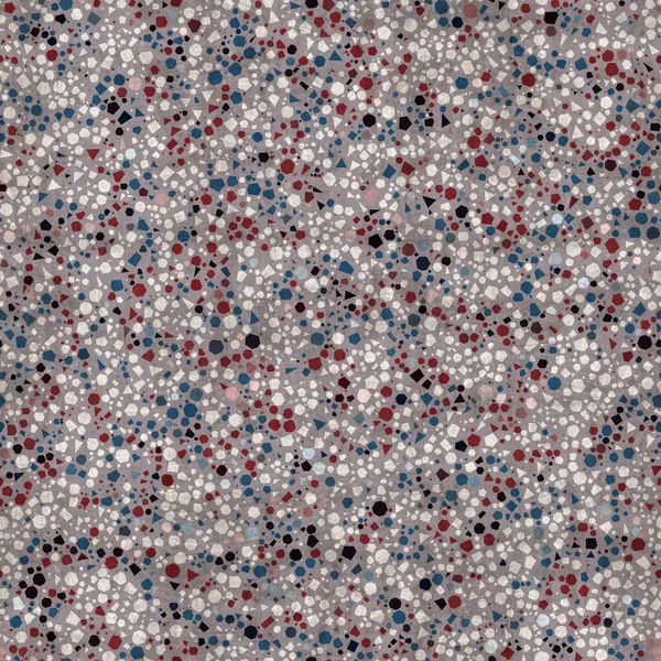 Patrón inconsútil rojo blanco y azul de polígonos embalados con textura superpuesta — Foto de Stock