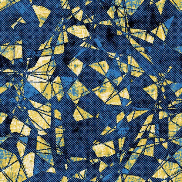 Patrón azul y amarillo vibrante abstracto sin costuras para imprimir —  Fotos de Stock
