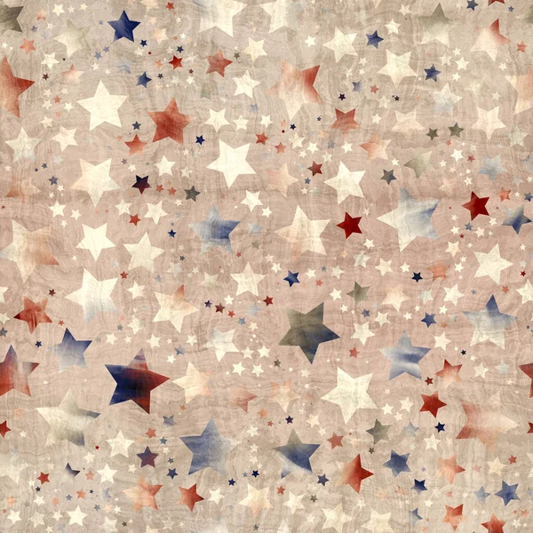 Naadloos patroon van sterrenmotief in ingewikkelde kleuren en textuur — Stockfoto