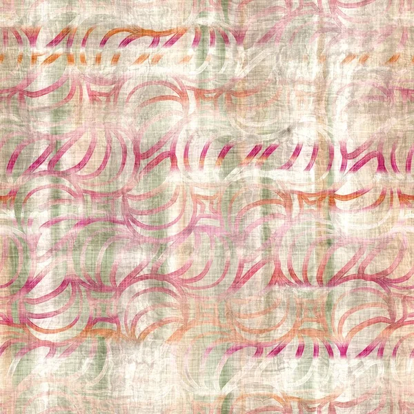 Seamless pastel batik pattern swatch for print with abstract hand drawn motifs