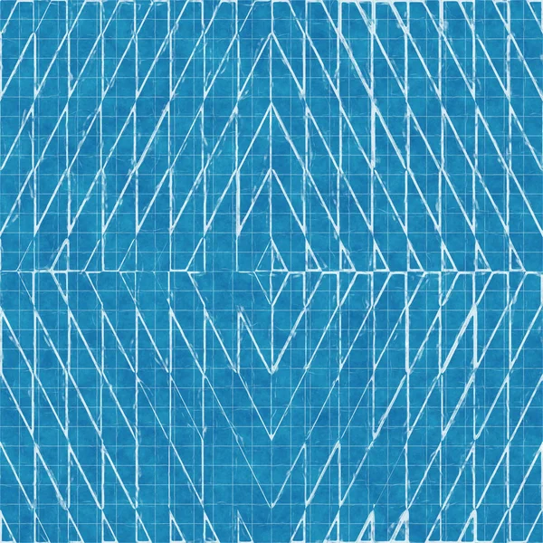 Seamless bright blue blueprint pattern for textile and print