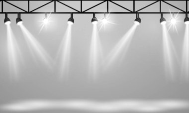 Işık şeffaf arkaplanda izole edildi. Konser için poster