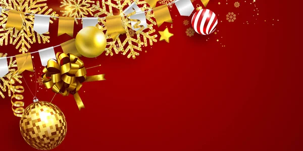 Vrolijk Kerstfeest Nieuwjaar Xmas Achtergrond Red Santa Hoge Hoed — Stockvector