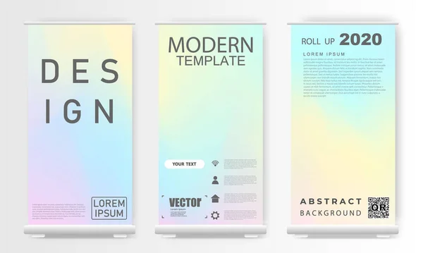 Abstrakte Mockup Bunten Verlauf Hintergrund Roll Konzept Für Ihre Grafische — Stockvektor