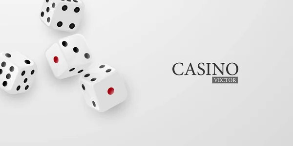 Fichas Casino Dados Voando Fichas Realistas Para Jogos Azar Dinheiro — Vetor de Stock