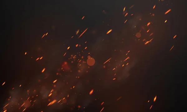 Ateş alevleri yakıcı kırmızı kıvılcımlar gerçekçi soyut arkaplan