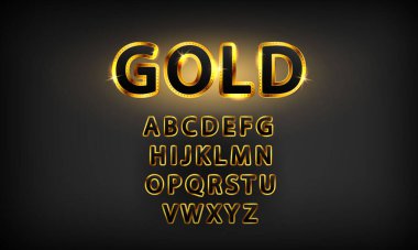 Altın yazı tipi metin Vip Casino kalça Illustration ile. Besteleri ayarla. Klasik stil altın logo poster davetiyesi. vektör illüstrasyonu.