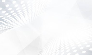 Dinamik ve soyut gri arkaplan posteri. teknoloji ağı Vektör illüstrasyonu.