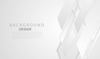 Dinamik ve soyut gri arkaplan posteri. teknoloji ağı Vektör illüstrasyonu.