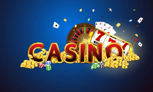 Casino Online Smartphone Telefone Celular Slot Machine Fichas Casino Voando — Vetor de Stock