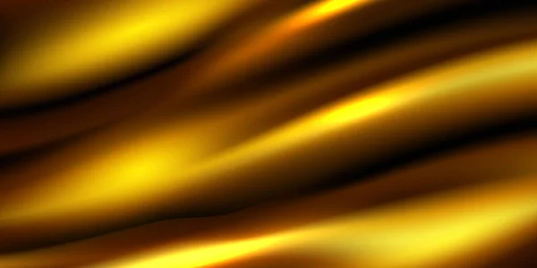 Gradientes Abstractos Tela Oro Ondas Banner Plantilla Fondo Gran Inauguración — Vector de stock