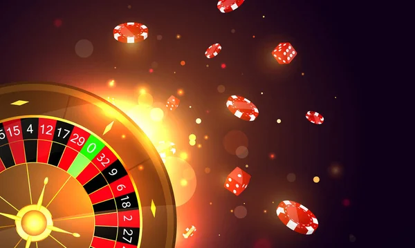 Online Casino Smartphone Eller Mobiltelefon Spelmaskin Casino Chips Flyger Realistiska — Stock vektor