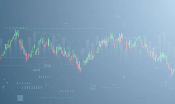 Mercado Ações Gráfico Econômico Com Diagramas Negócios Conceitos Financeiros Relatórios — Vetor de Stock