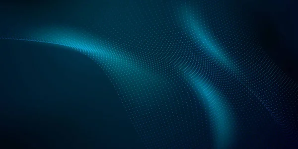 Абстрактный Синий Узор Фоновый Плакат Динамическим Треугольником Технология Particle Mist — стоковый вектор
