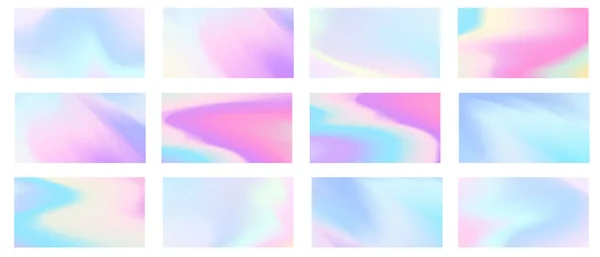 Abstract Pastel Set Gradiënt Achtergrond Ecologie Concept Voor Grafisch Ontwerp — Stockvector