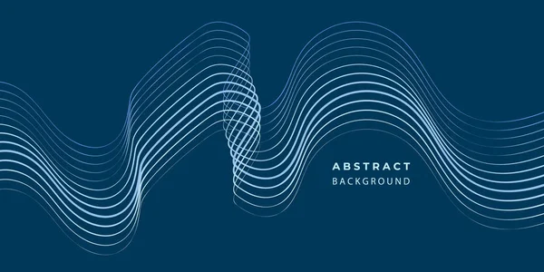 Abstract Blauw Patroon Achtergrond Poster Met Dynamische Driehoek Technologie Particle — Stockvector