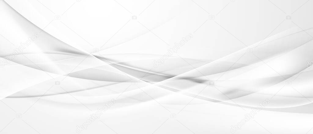 Abstract grey background poster with dynamic. technology network Vector illustration.