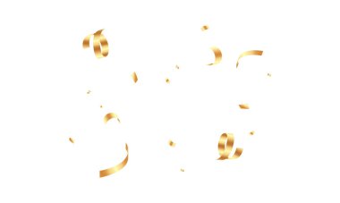 Büyüleyici altın konfeti arka planı kutlama için aşağı zigzag. Festivalsel dekorasyonun vektör illüstrasyonu.