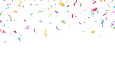 Zigzag çizgileri olan renkli bir konfeti deseni. Kutlamalar için mükemmel. Festivalsel dekorasyon vektör illüstrasyonu.