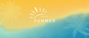 Güzel yaz soyut tasarım arkaplan vektörü çizimi