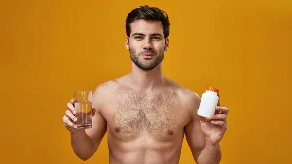 Young handsome man with naked torso — Stock Photo, Image