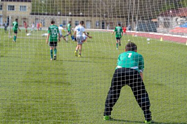 Futbol kaleci ve net